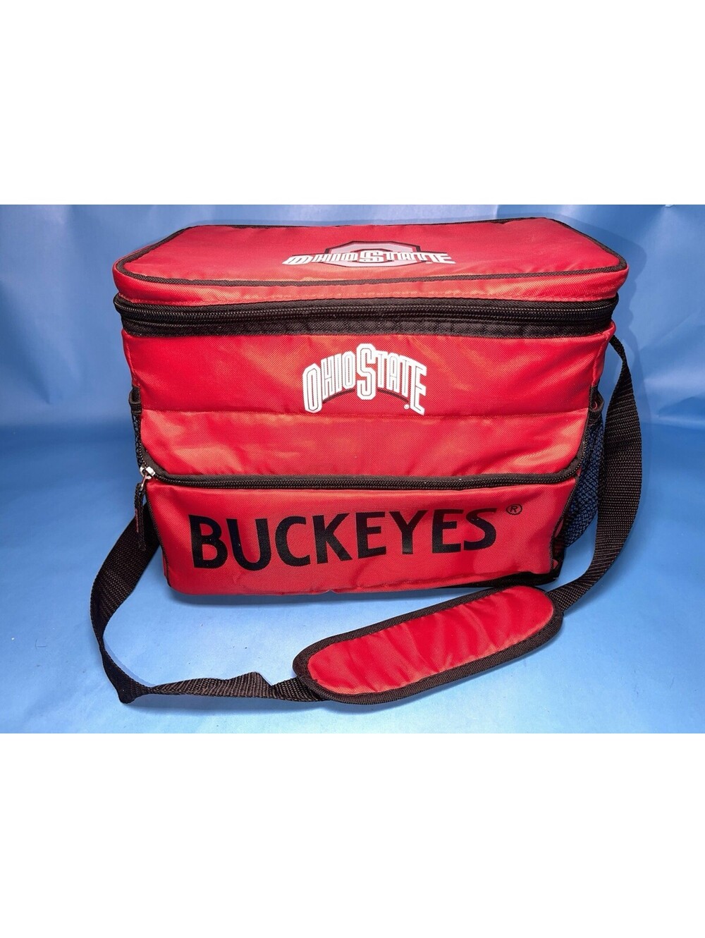 Ohio State Buckeyes Insulated Cooler Lunch Bag Shoulder Strap Red NCAA